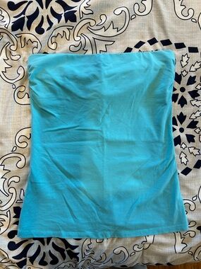 Express Blue/Turquoise Strapless Tube Top